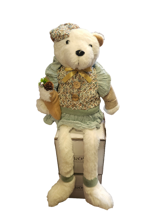 Plush Polar Bear With hanging legs, 2 designs to choose