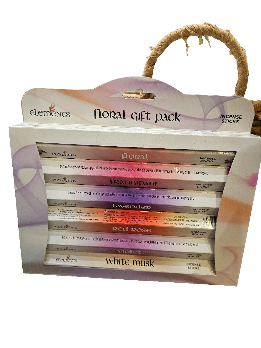 Elements Floral Fragrances Incense Gift Pack - Perfect for Relaxation and Aromatherapy