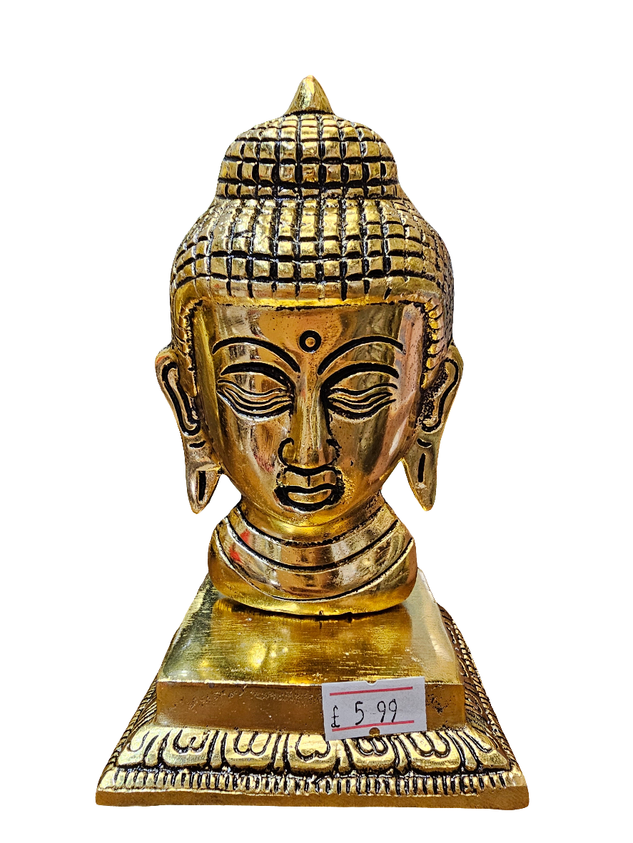 Gold Plated Metal Buddha Head