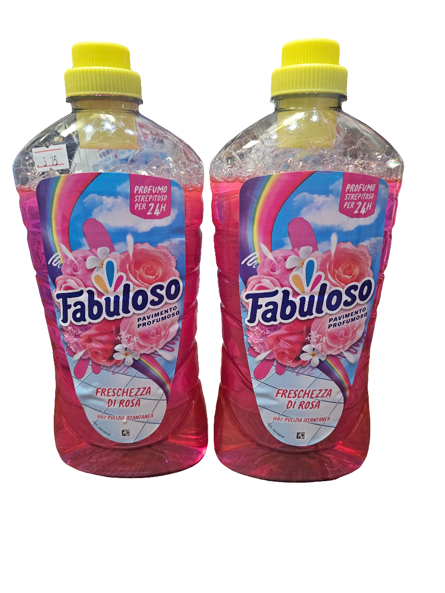 Fabuloso Floor Cleaner in the "Freschezza di Rosa" (Rose Freshness) scent.