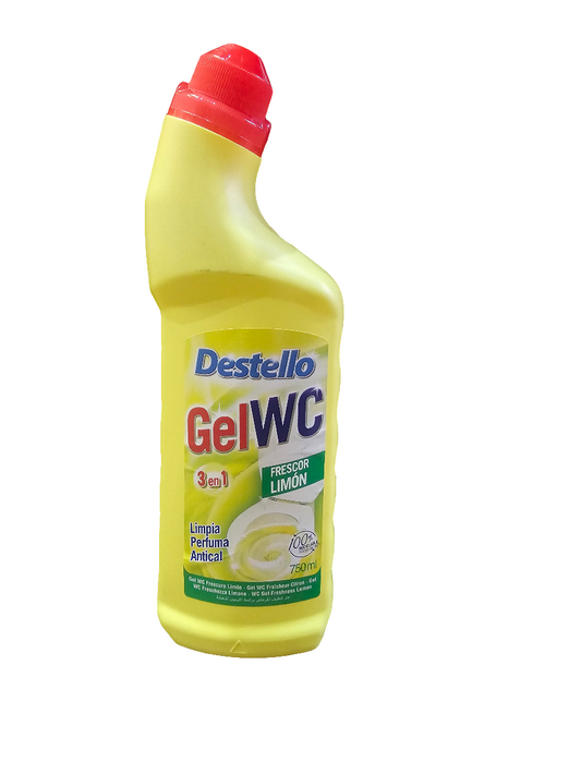 Destello Lemon Freshness WC Cleaning Gel with Bleach 750ml