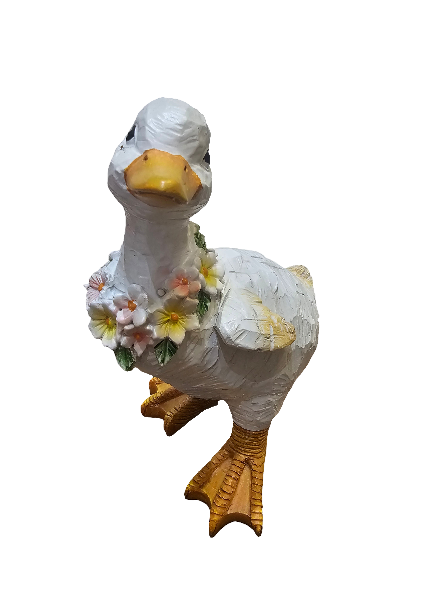 Garden Garland Posing Duck Statue