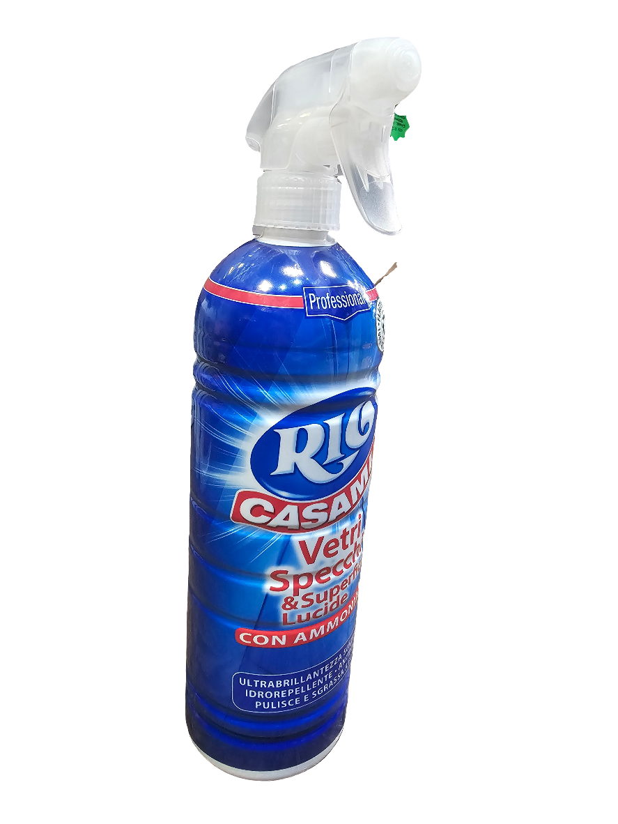 Rio Casamia Vetri Specchi & Superfici Lucide con Ammoniaca, Glass and shiny surface cleaner with ammonia 800ml