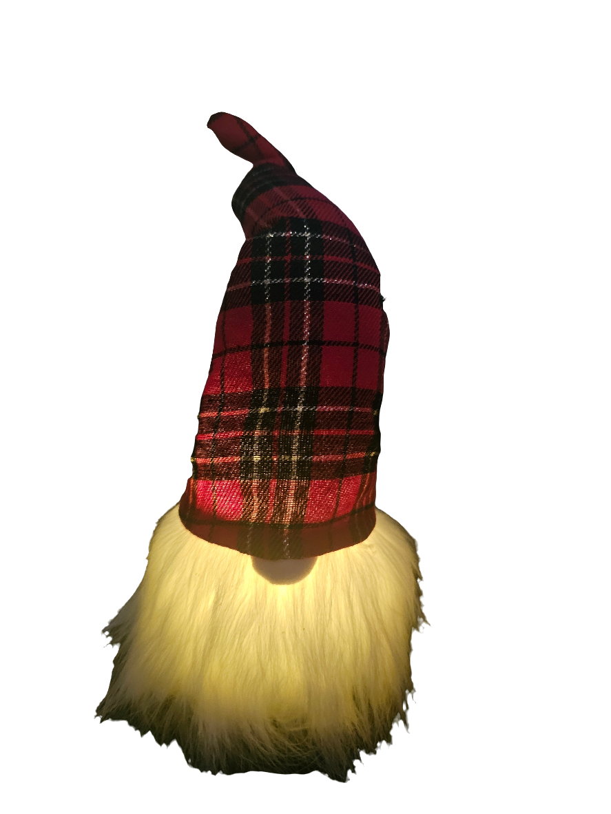 Light Up Gonk in Tall Tartan Hat