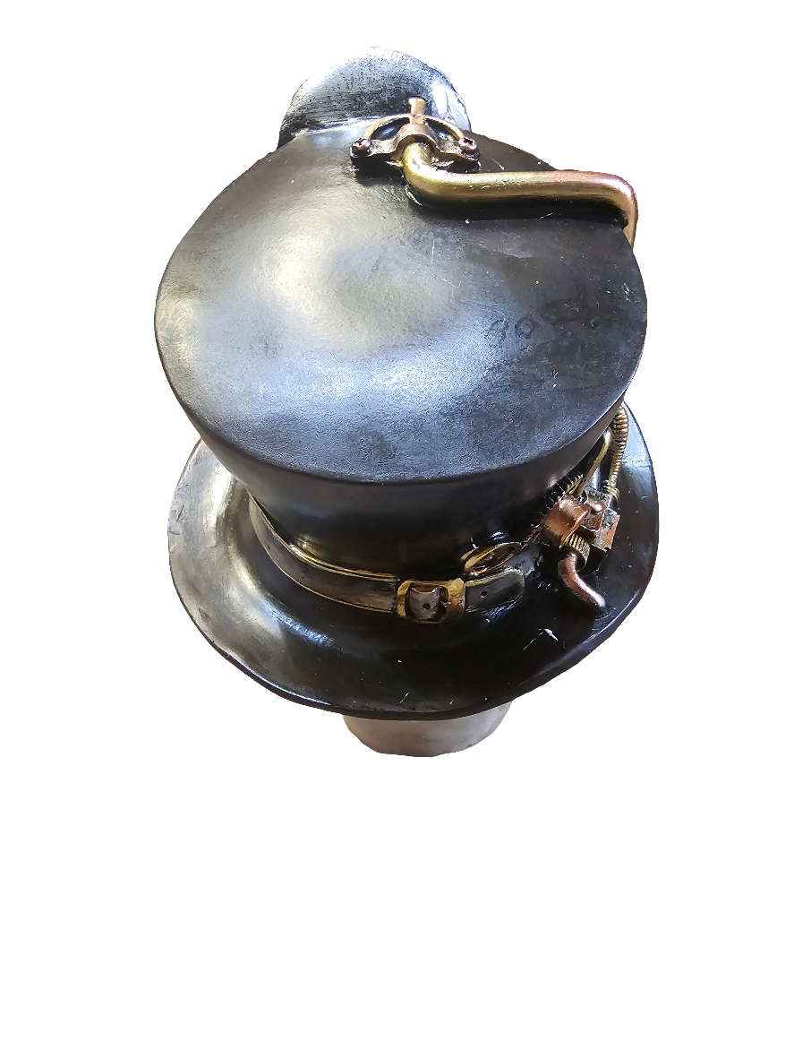 Steampunk Style Skull with Gas Mask and Top Hat