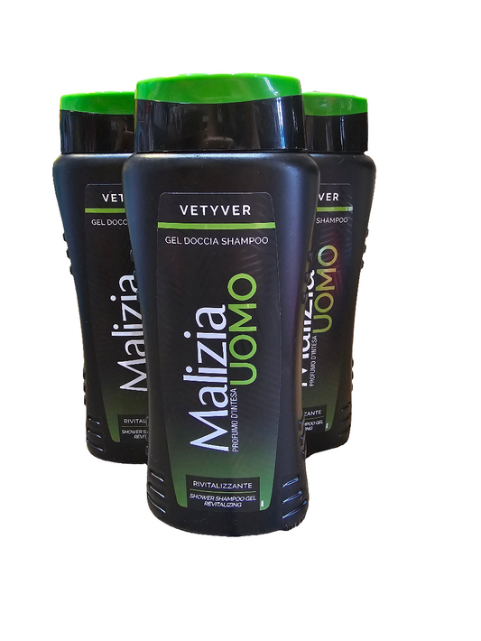 Malizia Uomo Vetyver Shower Shampoo Gel 250ml