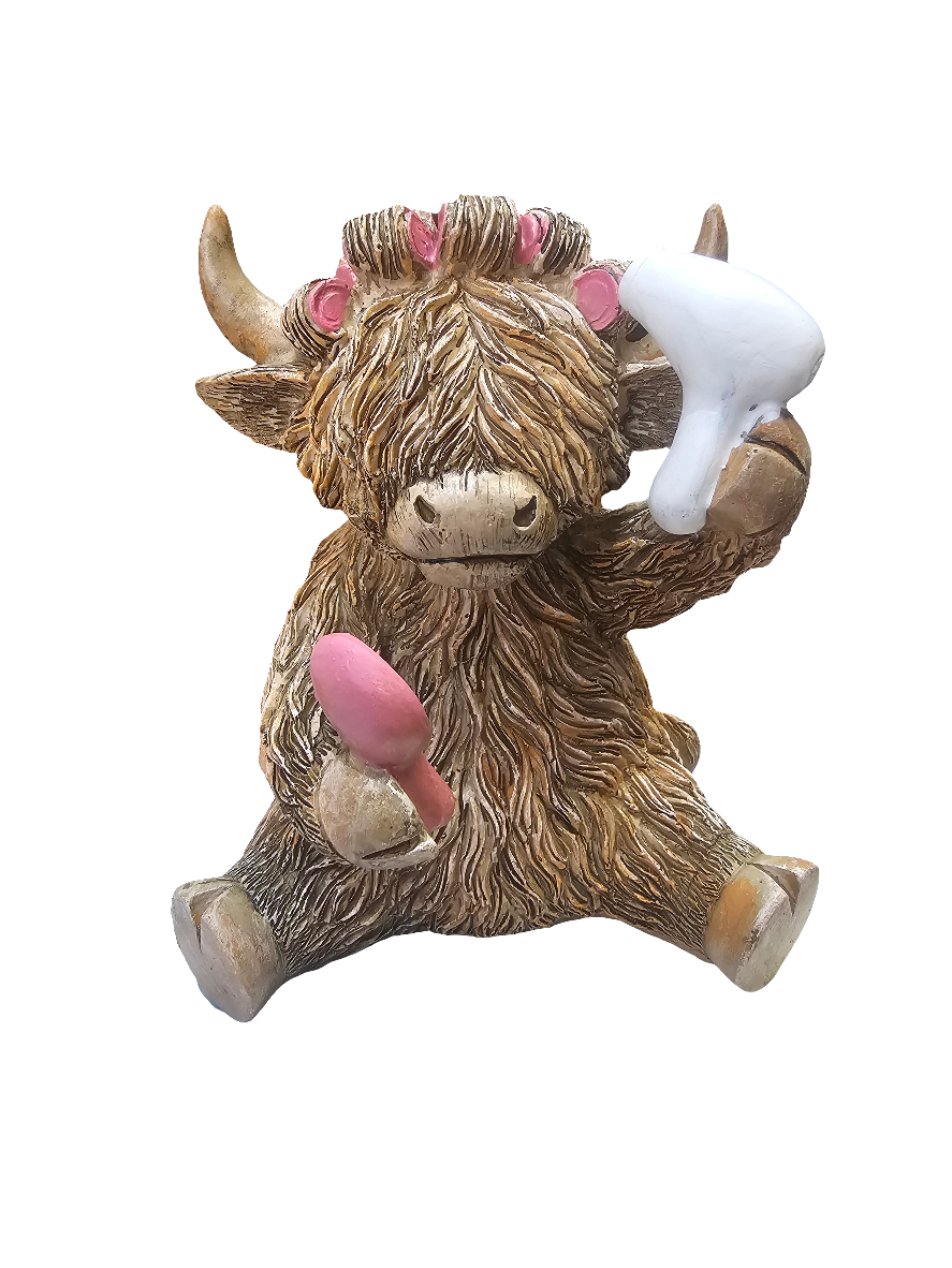 Happy Highland Cow Figurine various designs to choose