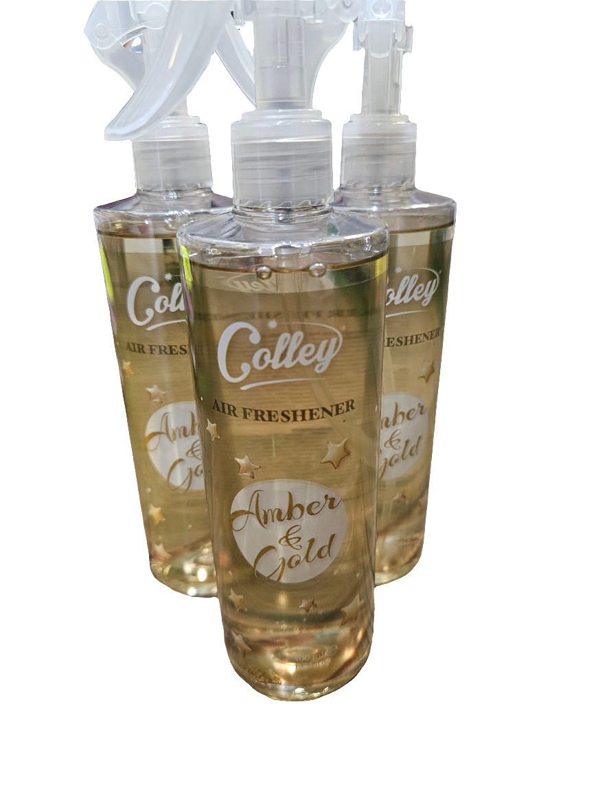 Colley Air Freshener Spray in the "Amber & Gold" scent