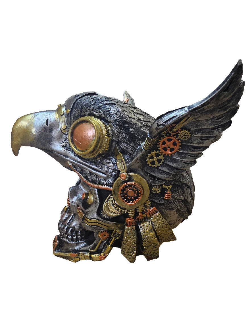 Steampunk Skull with Eagle Hat