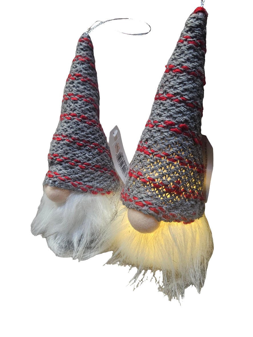 Festive Hanging Fabric Light up Gonk