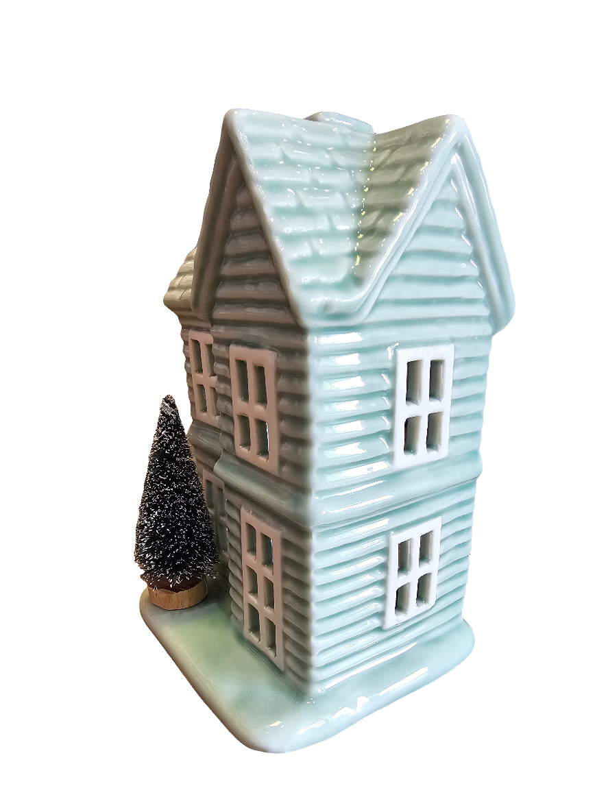 Festive Sage Tealight House
