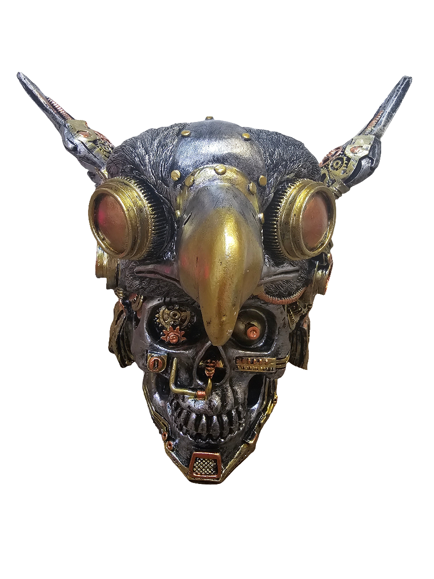 Steampunk Skull with Eagle Hat