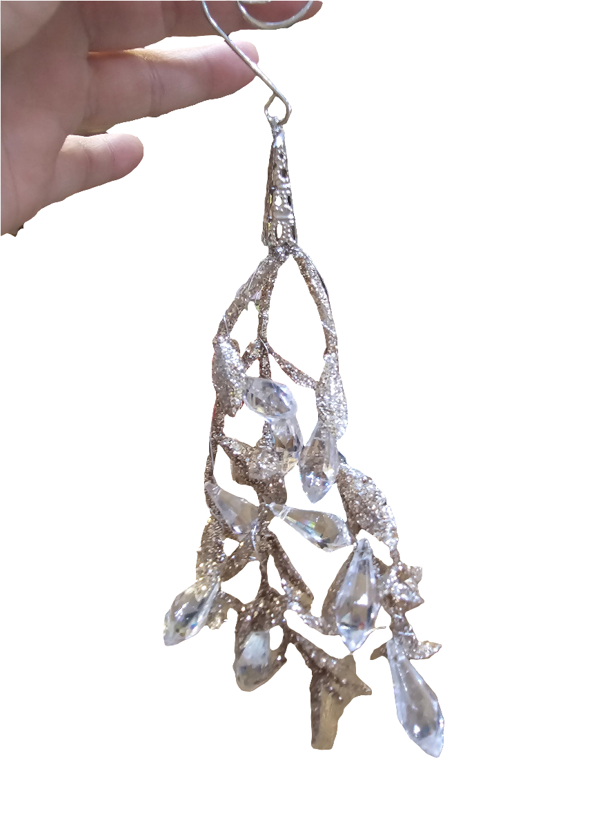 Gold Glitter hanging tree decoration