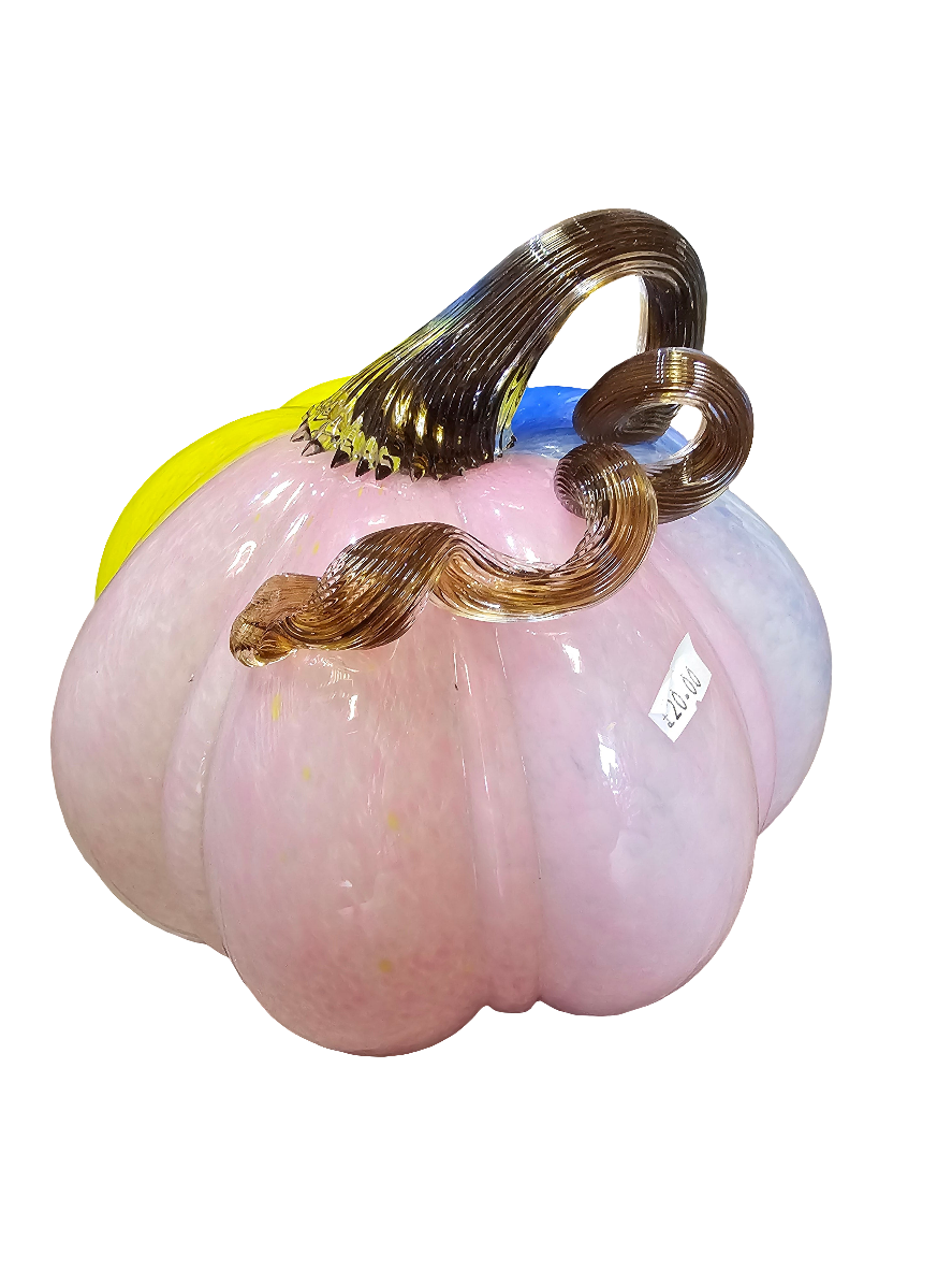 Large Glass Tricolour Pumpkin