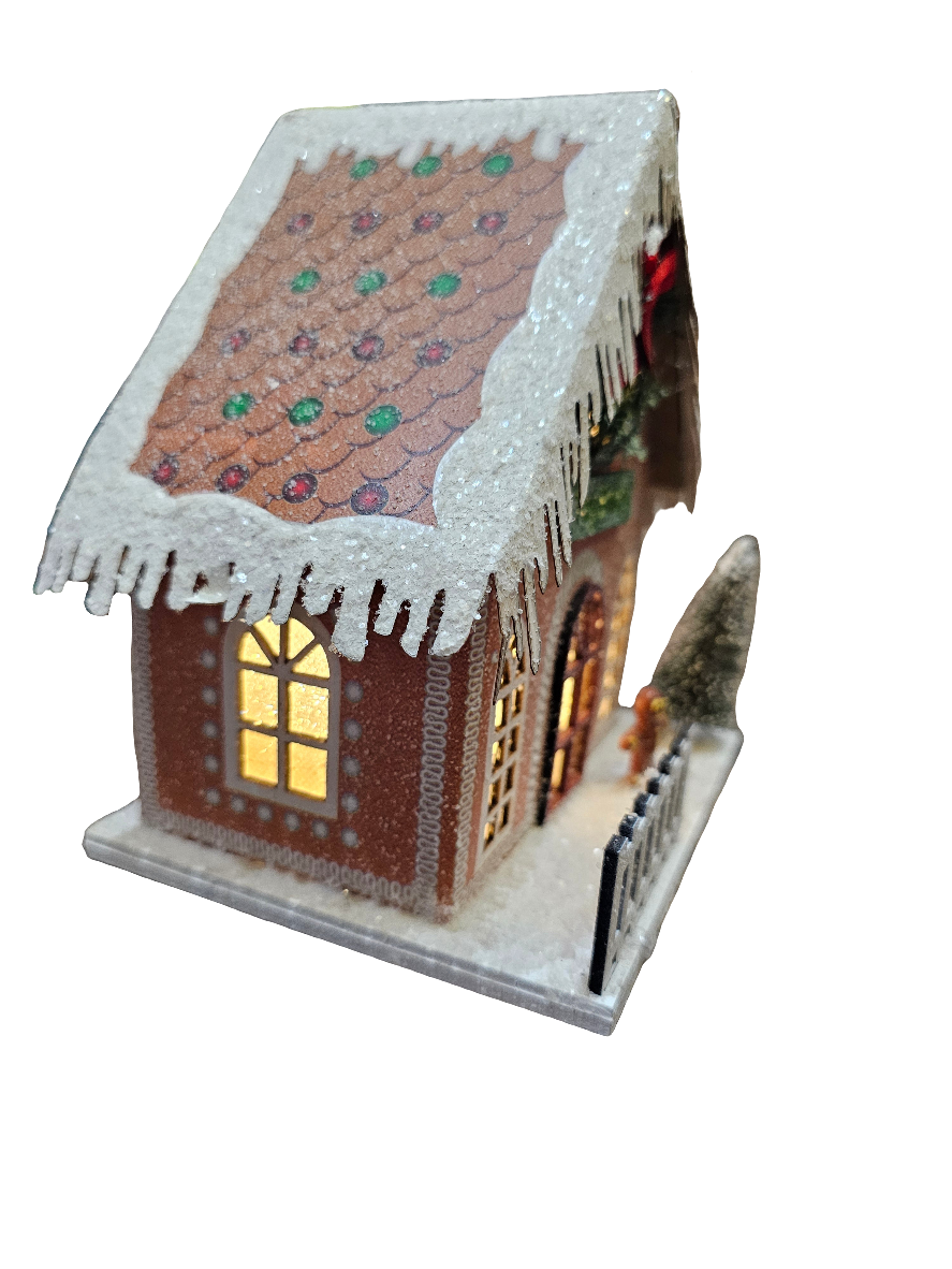 Gingerbread Toy Shop LED House.
