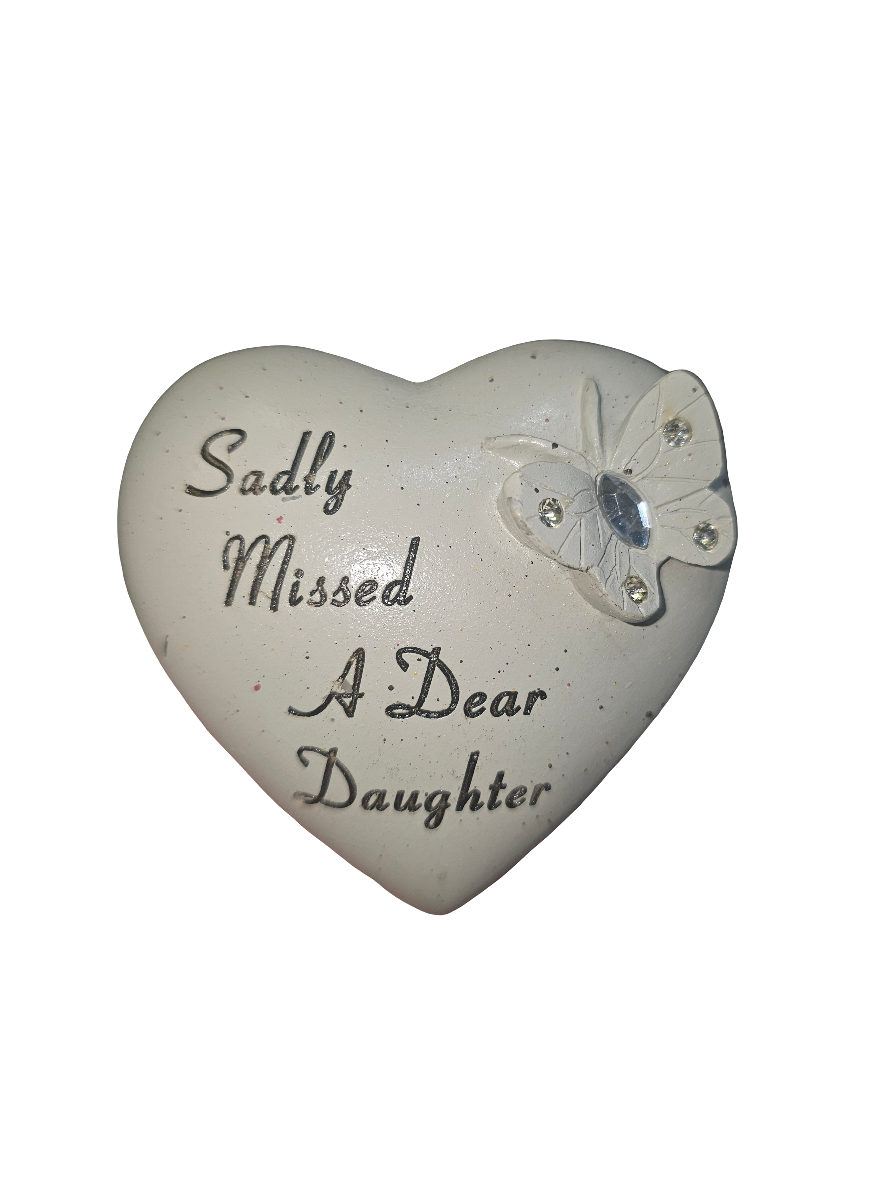 Sadly Missed Small Memorial Stone with Butterfly