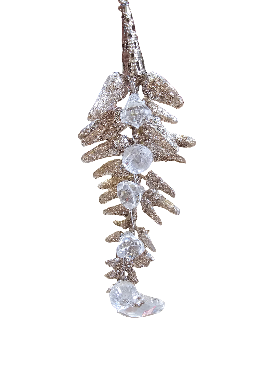 Gold Glitter hanging tree decoration