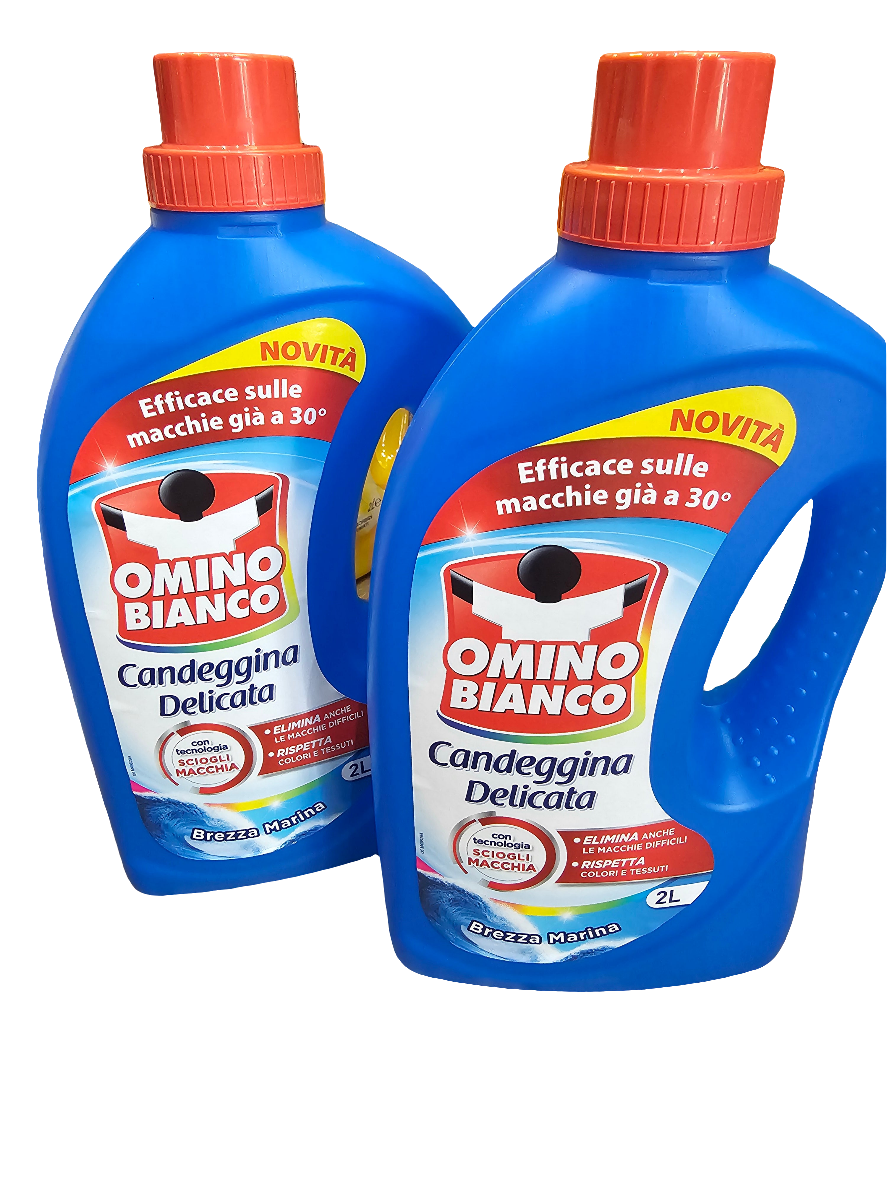 Omino Bianco Candeggina Delicata in Ocean Beeze Scent, delicate bleach designed for laundry 2L
