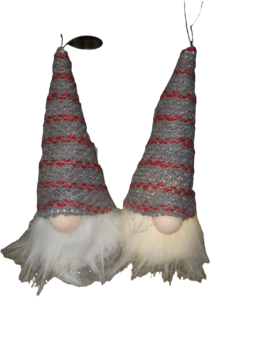 Festive Hanging Fabric Light up Gonk