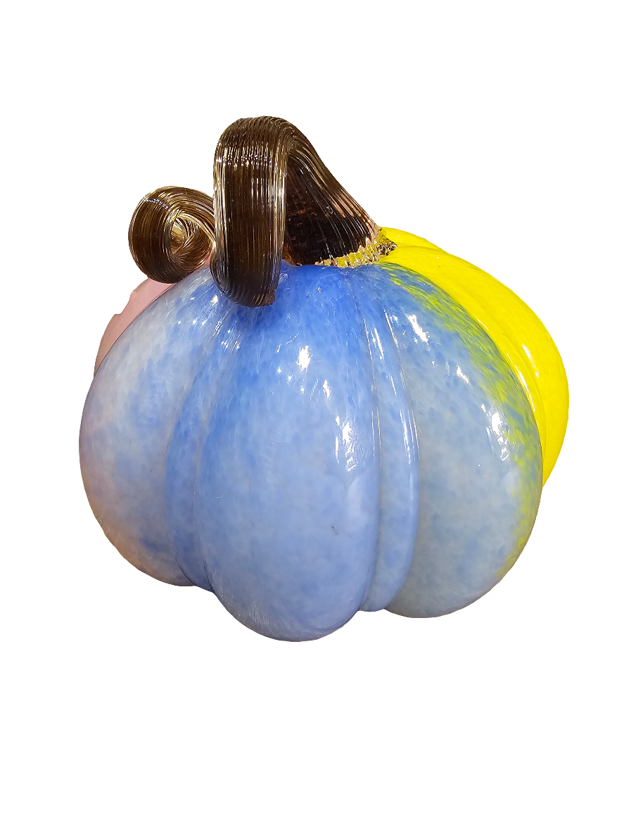 Large Glass Tricolour Pumpkin