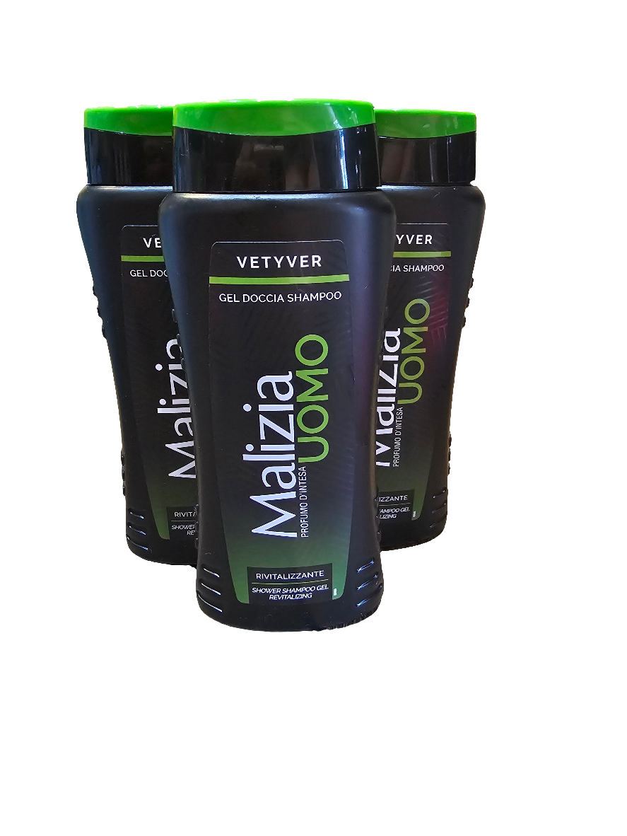 Malizia Uomo Vetyver Shower Shampoo Gel 250ml