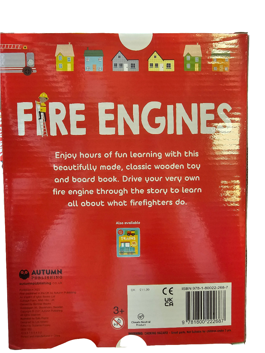 Fire Engine Learning Book and Wooden Toy