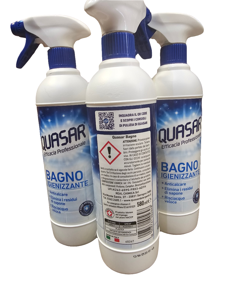 Quasar Bagno Igienizzante Anti-limescale Sanitizing Bathroom cleaner 580ml