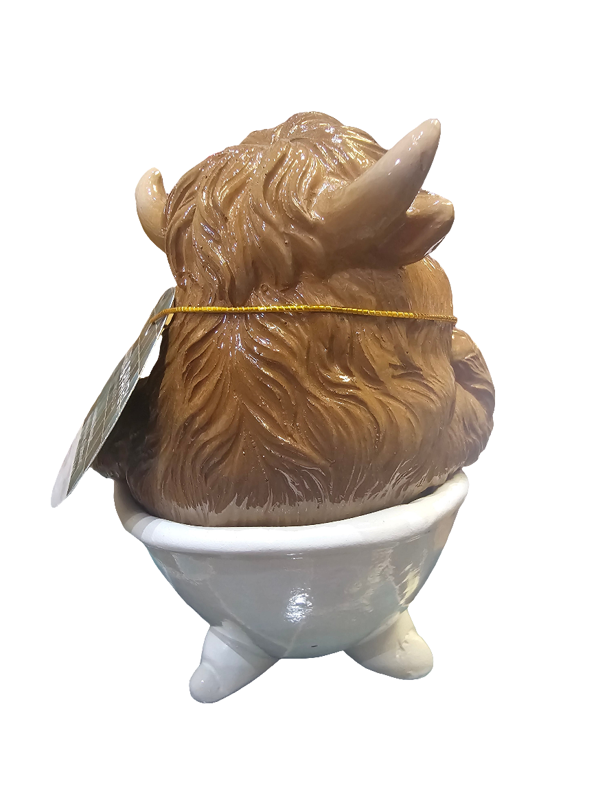 Relax Bathtime Highland Cow Ornament
