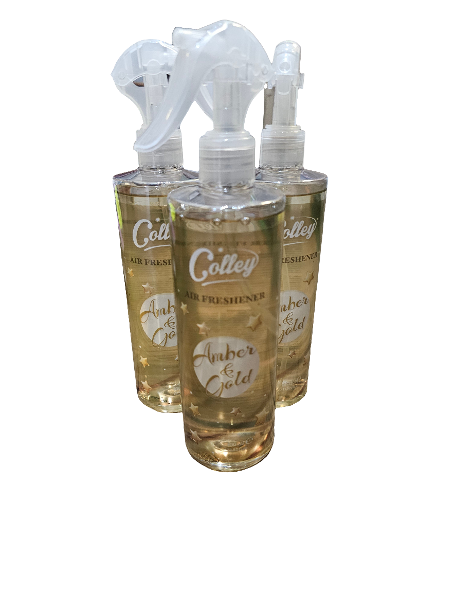 Colley Air Freshener Spray in the "Amber & Gold" scent