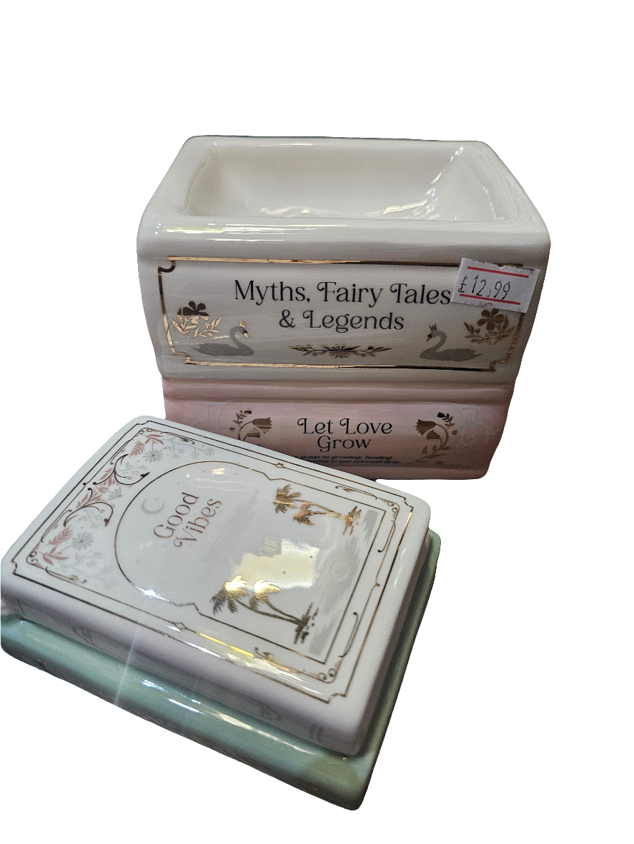 Book Stack Ceramic oil and wax burner