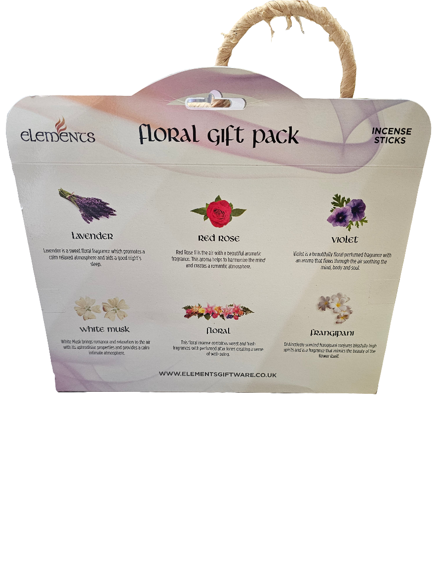 Elements Floral Fragrances Incense Gift Pack - Perfect for Relaxation and Aromatherapy