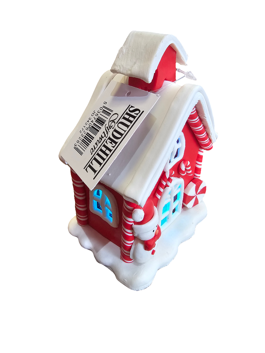 Christmas Cookie LED Candy House with snowman Ornament