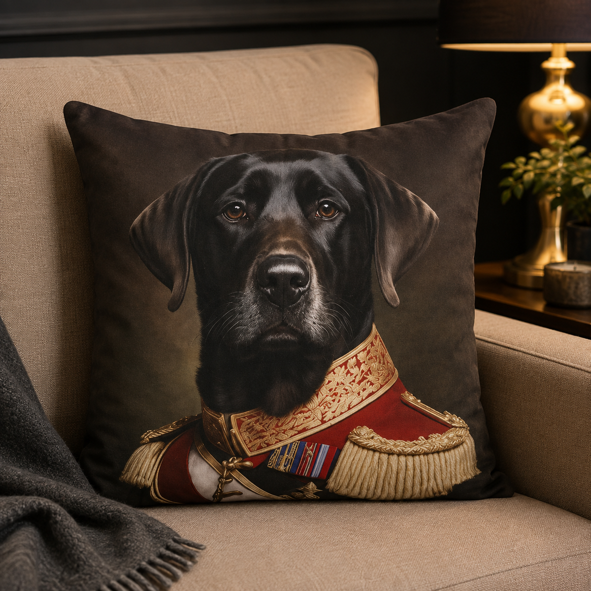Top Dog Cushion Black Labrador