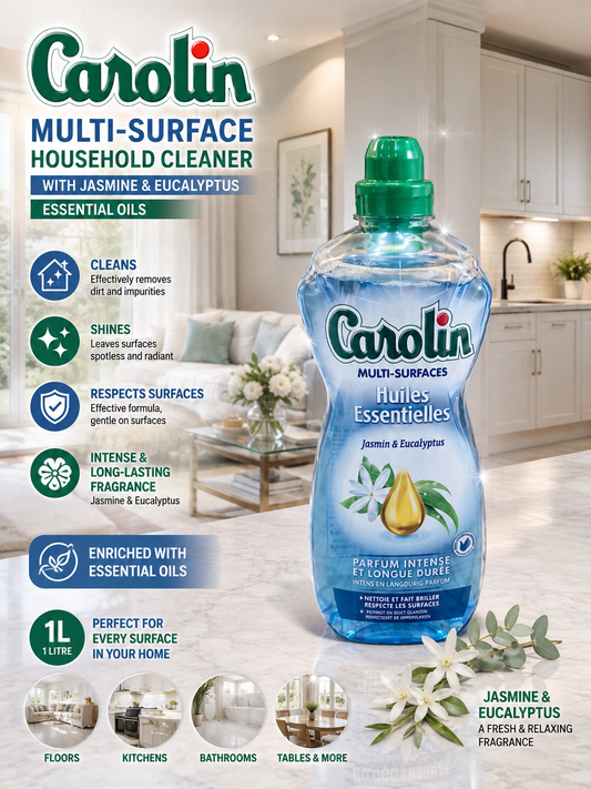 CAROLIN Multi-Surface Household Cleaner with Jasmine and Eucalyptus Essential Oils