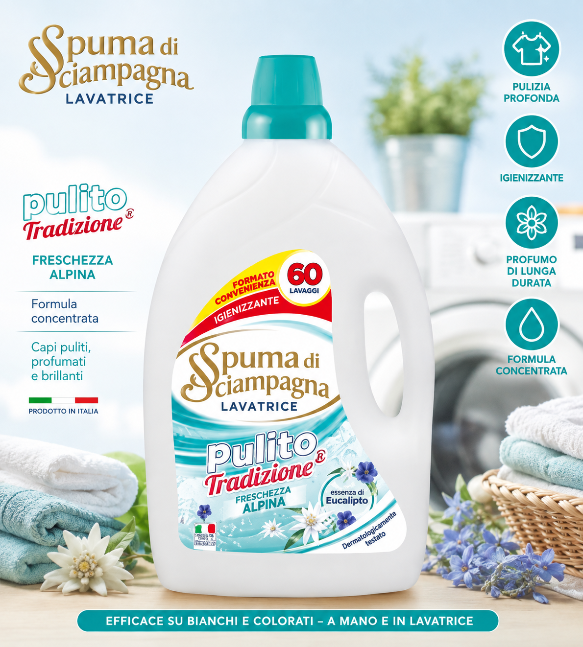 SPUMA DI SCIAMPAGNA LAVATRICE LIQUIDO 60 Laundry Detergent