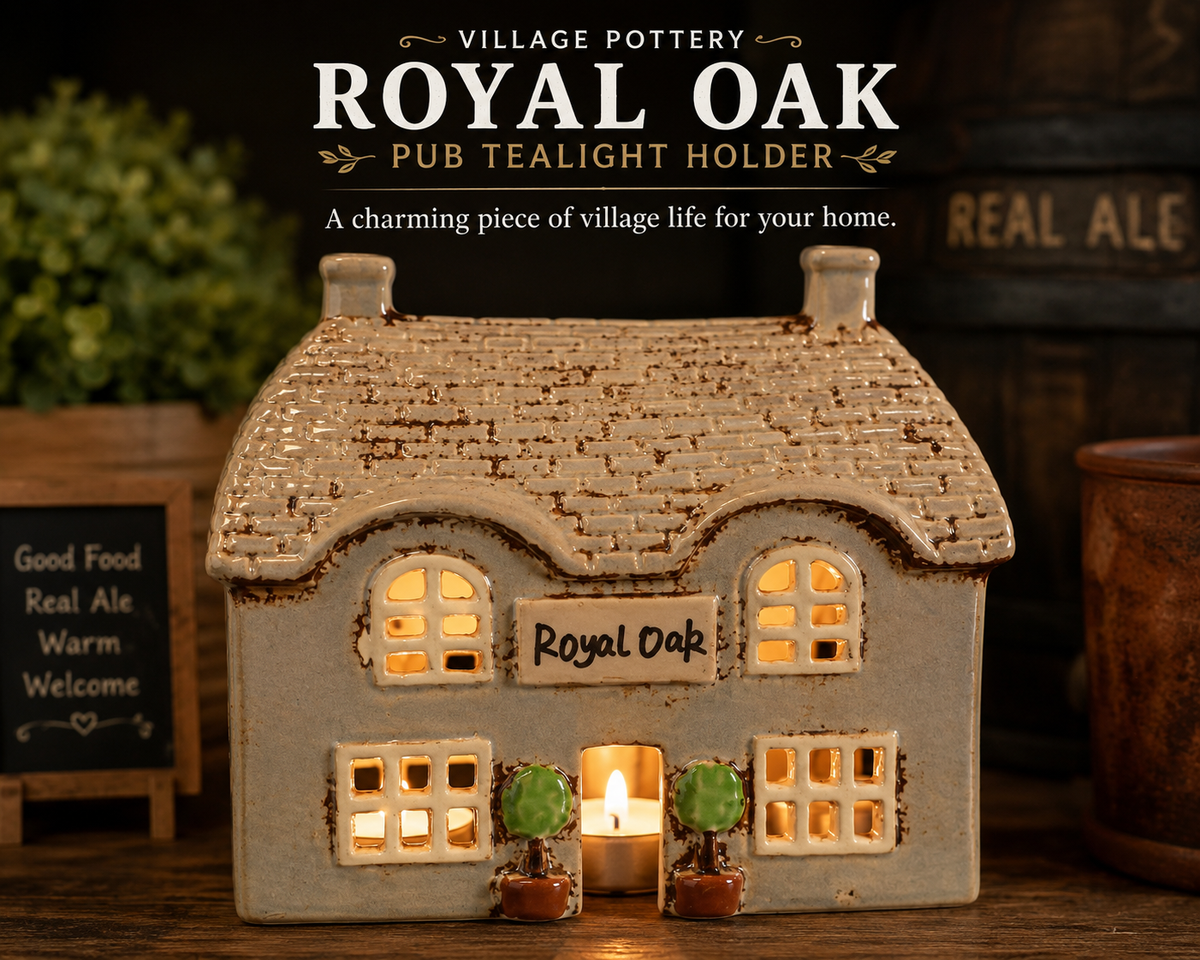 Village Pottery Royal Oak Pub Tealight Holder
