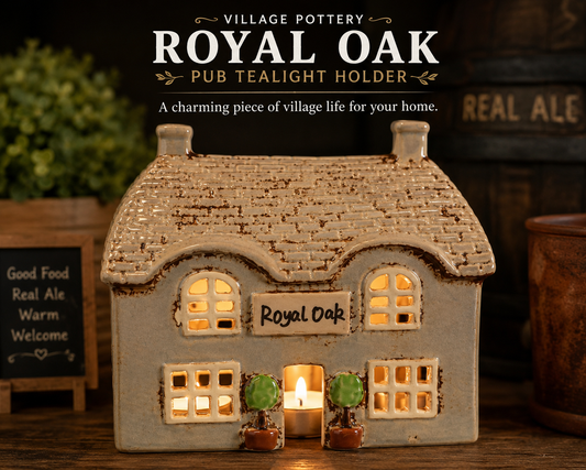 Village Pottery Royal Oak Pub Tealight Holder