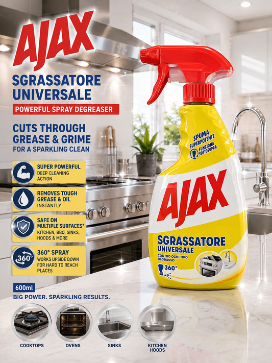Ajax Sgrassatore Universale, a powerful spray degreaser 600ml