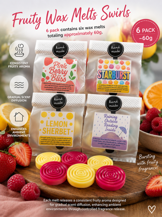 Fruity Wax Melt Swirls 6 Pack