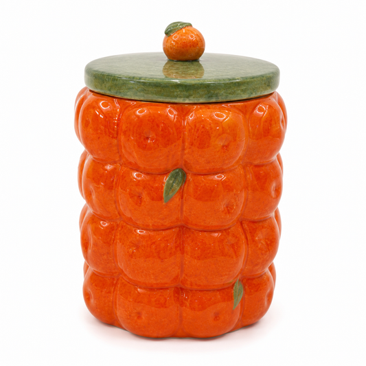 2/A Lemon/Orange Jar with Lid, 13cm - Cutlery and Tableware Gift Kitchen