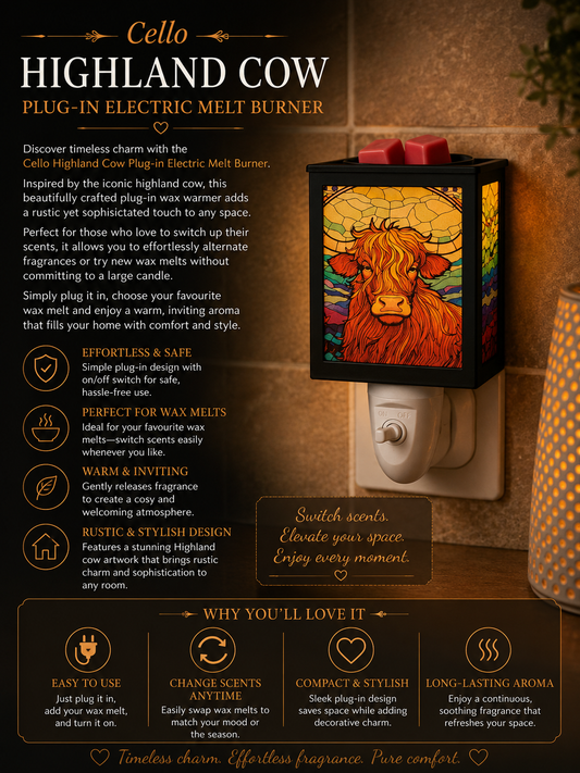 Highland Cow - Plug In Electric Melt Burner