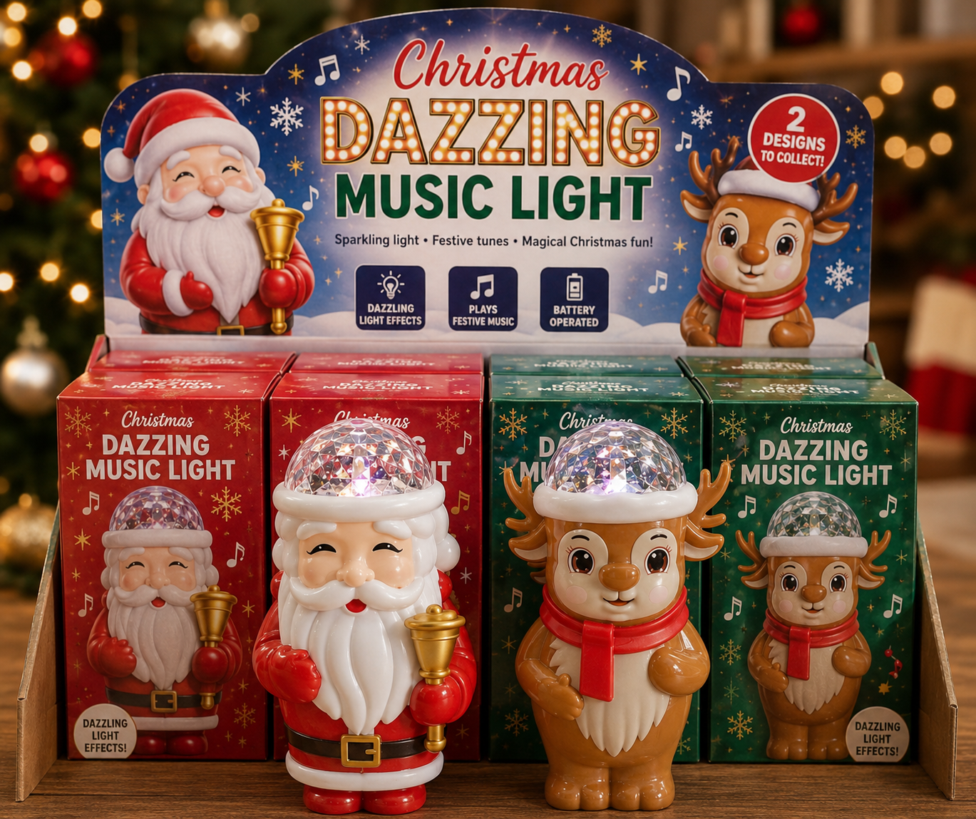 Christmas themed Dazzing Music Light CDU in 2 designs