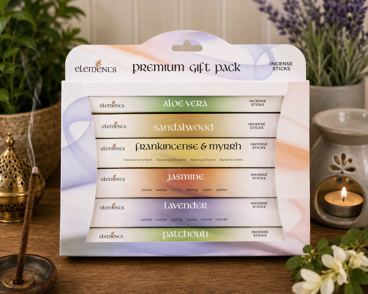 Elements Premium Fragrances Incense Gift Pack - Perfect for Relaxation and Aromatherapy