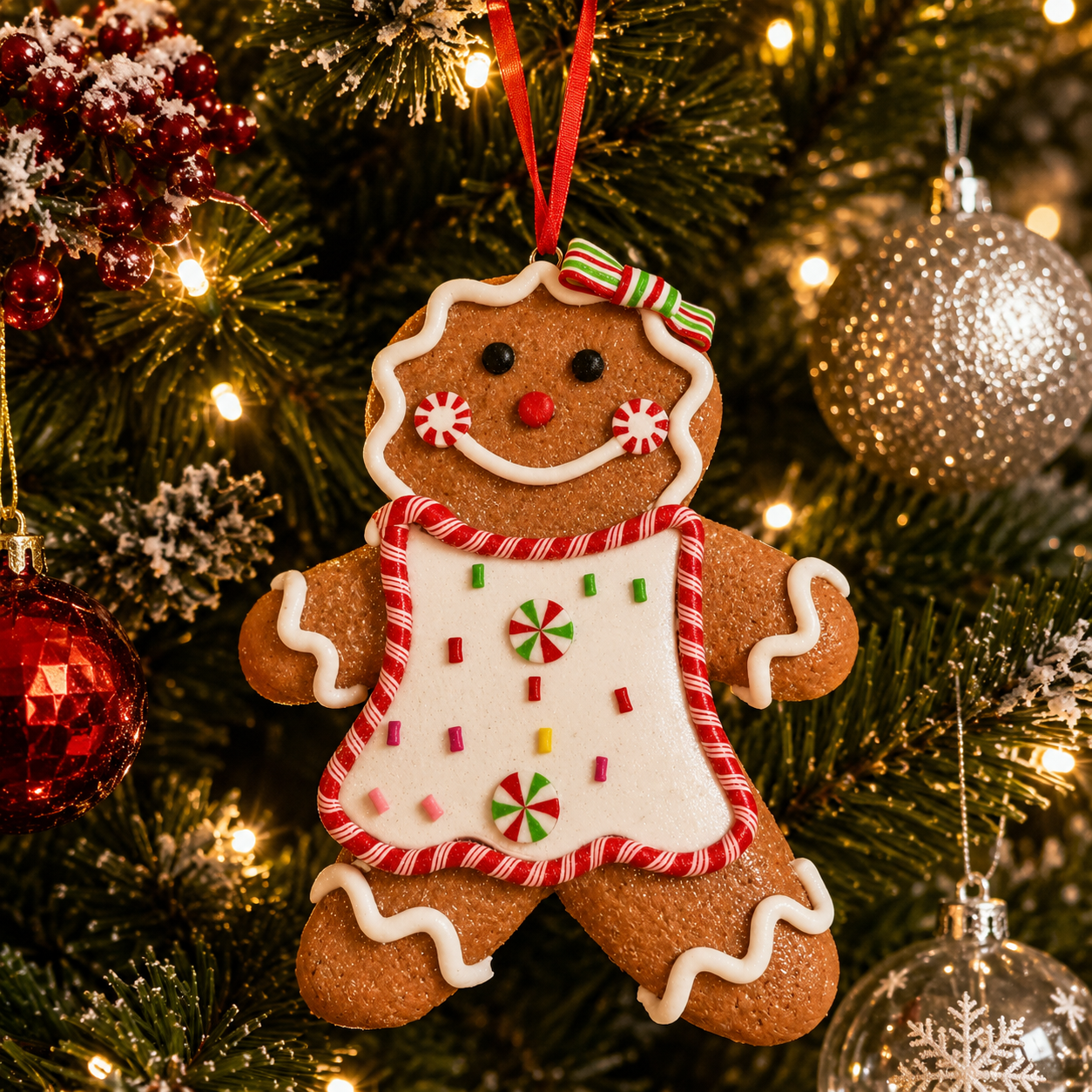Christmas Cookie Gingerbread People Large Hanging Ornaments