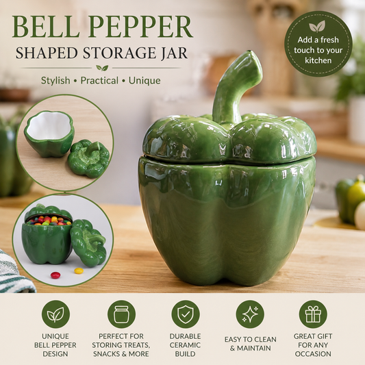 Bell Pepper Shaped Storage Jar