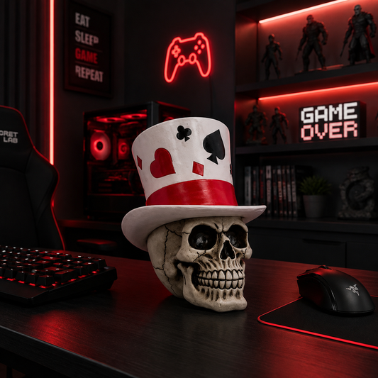 Casino Jack Luck Top Hat Skull 20cm