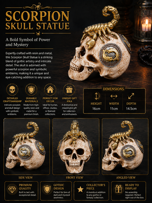 Scorpion Skull Statue