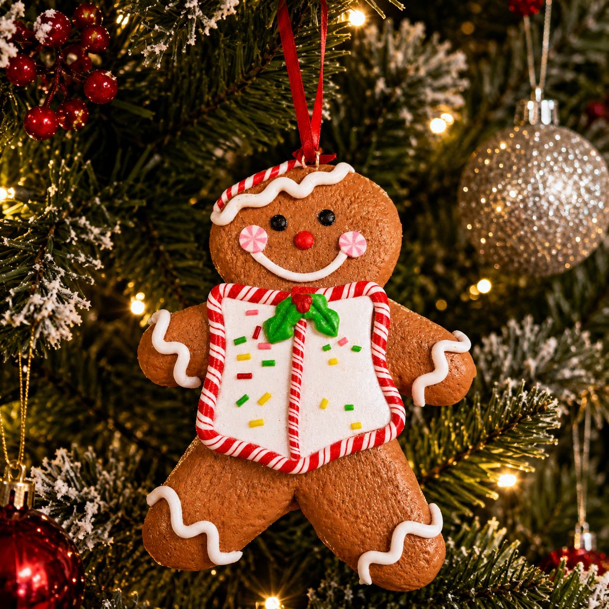 Christmas Cookie Gingerbread People Large Hanging Ornaments