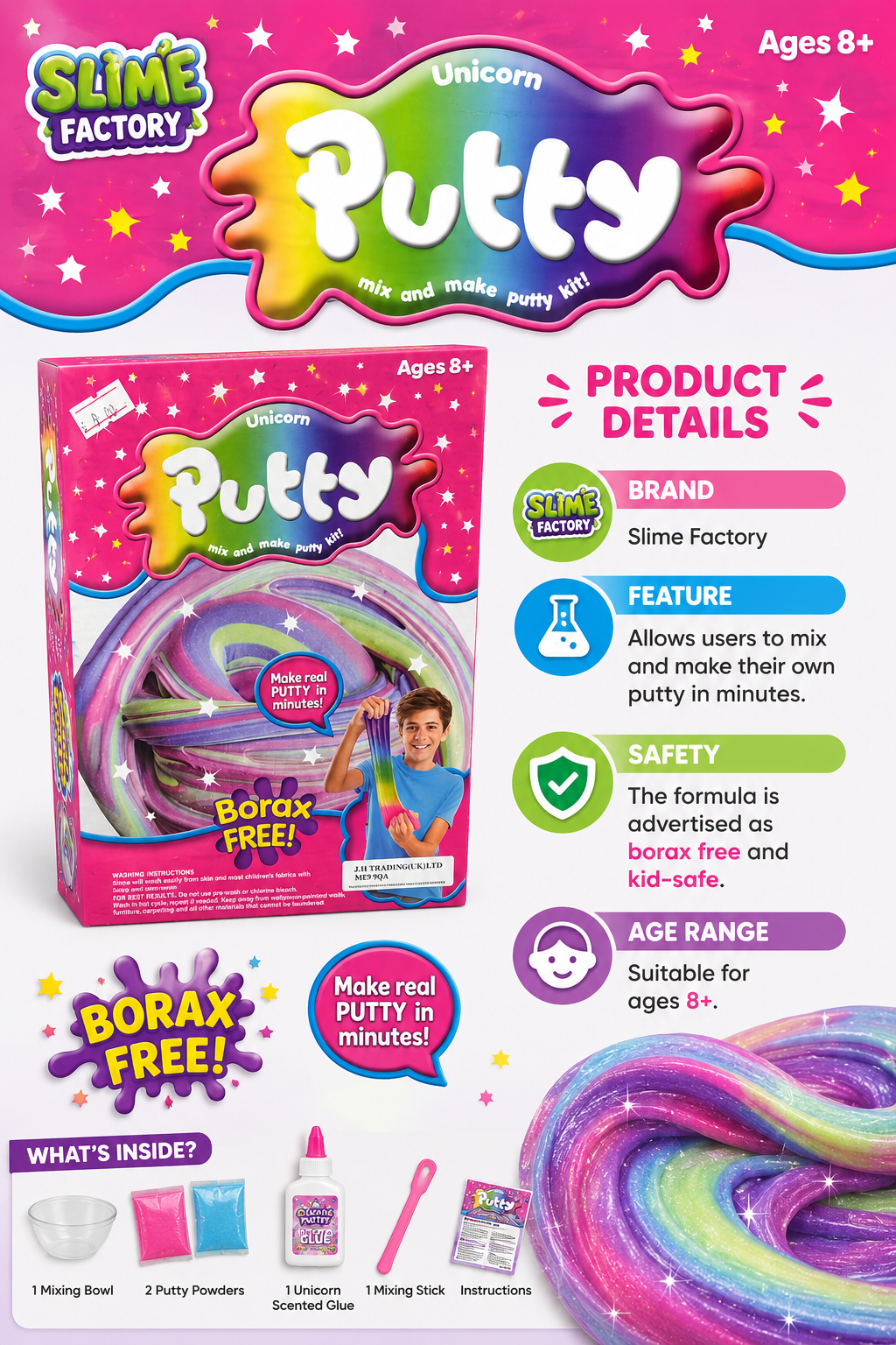 Unicorn Putty" make your own kit