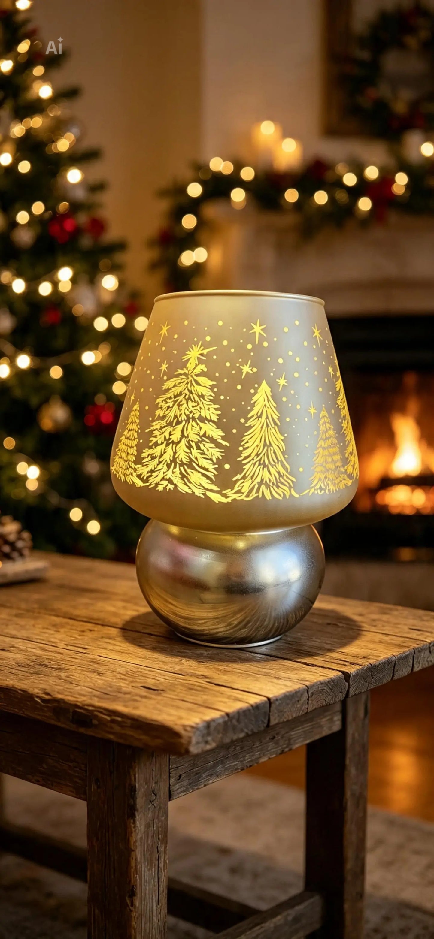 Bright Christmas LED Gold Lamp